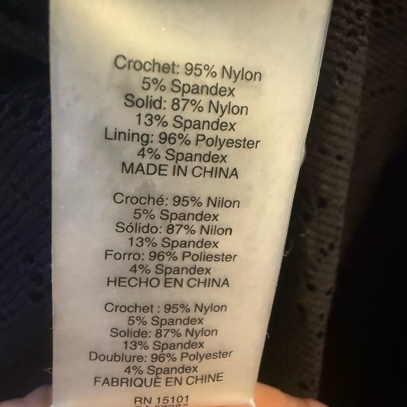 Bleu Rod Beattie Black lace fly away‎ tankini Top NWT plus size 18W whimsigoth - Picture 7 of 10